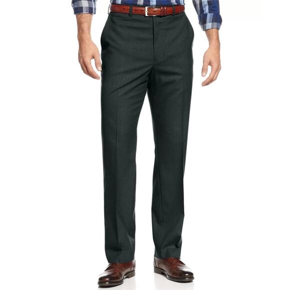 Michael Kors Men's Gray Solid Classic-Fit Stretch Dress Pants Size 36W X 29L - Picture 1 of 1